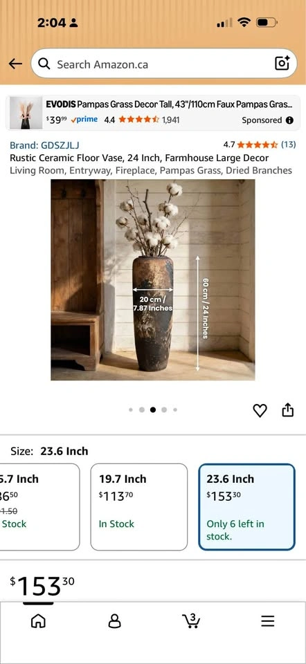 Ceramic Floor Vase