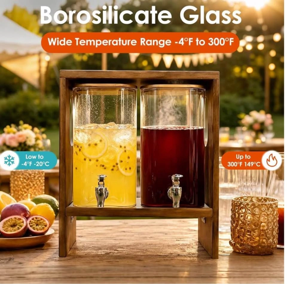 Glass Drink Dispenser with Stand - photo 2