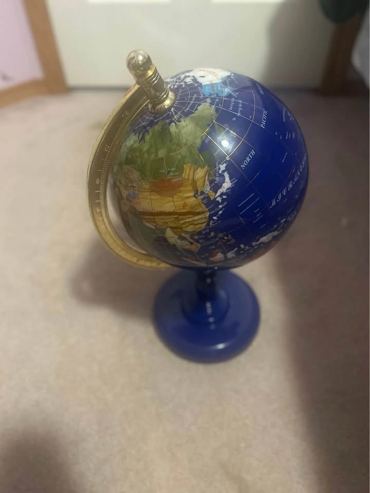 Blue Lapis Gemstone Globe world Map 21’’ - photo 5