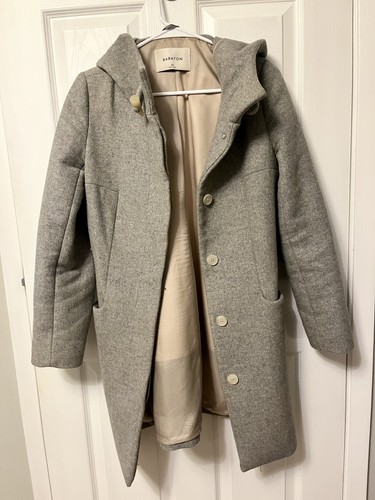 Aritzia Babaton Pearce Hooded Wool Cashmere Coat Gray XS - photo 3
