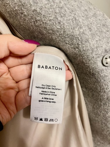 Aritzia Babaton Pearce Hooded Wool Cashmere Coat Gray XS - photo 5