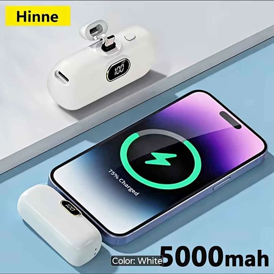 Hinne 5000mAh Mini USB-C Power Bank - White