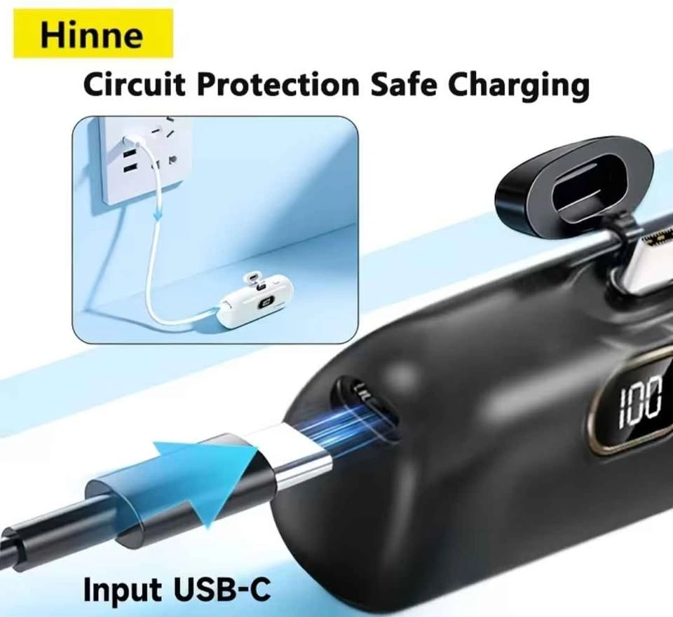 Hinne 5000mAh Mini USB-C Power Bank - White - photo 3