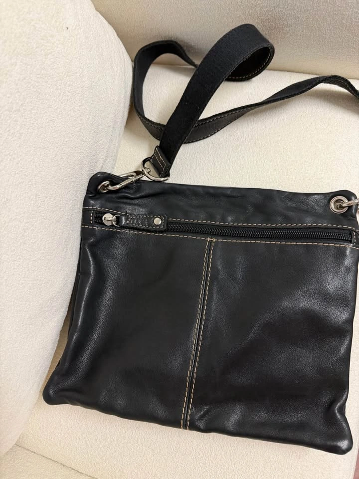 Small Black Fossil Genuine Leather Crossbody Bag - photo 3