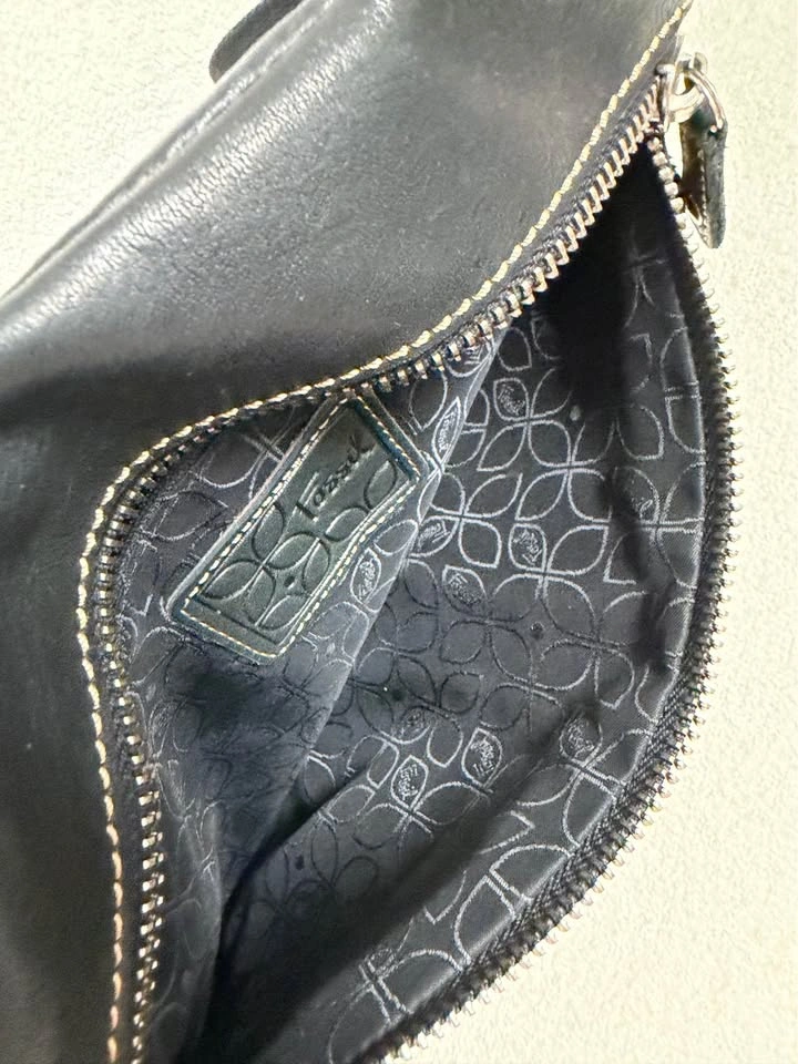 Small Black Fossil Genuine Leather Crossbody Bag - photo 4