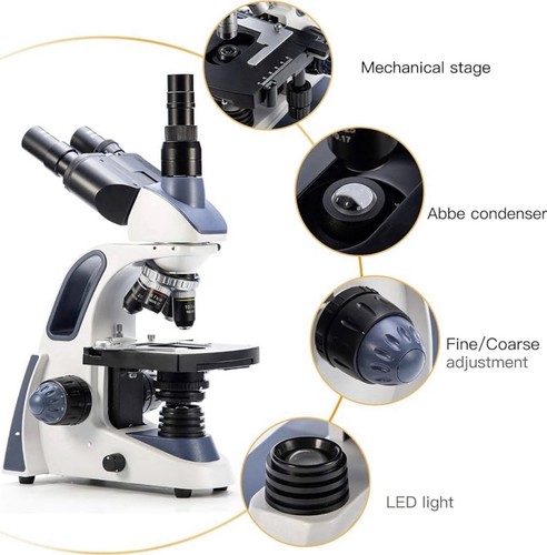 Swift SW380T Compound Trinocular Microscope 40X-2500X - photo 3