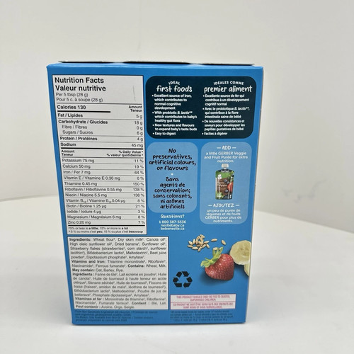 Nestlé Gerber Stage 2 Wheat Banana Strawberry Baby Cereal - photo 2