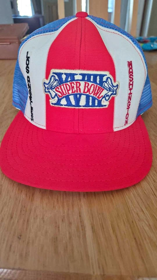 Retro 1984 Super Bowl XVIII Trucker Hat - LA Raiders vs Washingt
