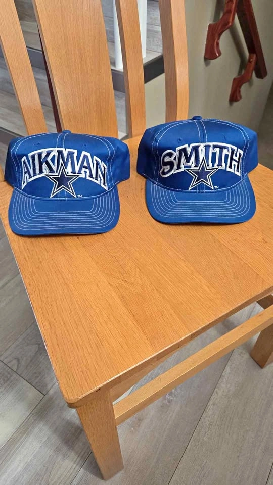 Vtg 90s Dallas Cowboys Starter Snapback Set - Aikman & Smith