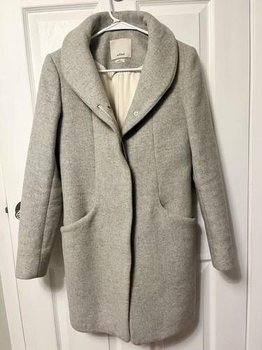Aritzia Wilfred Cocoon Coat Wool Cashmere Gray Womens XS