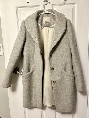 Aritzia Wilfred Cocoon Coat Wool Cashmere Gray Womens XS - photo 3