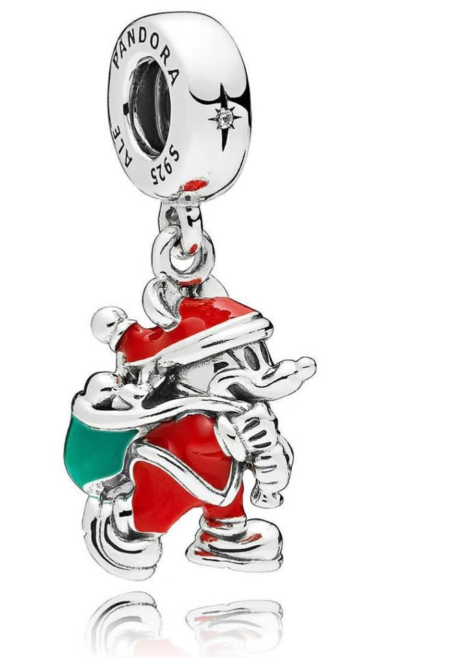 Pandora Disney Mickey Mouse Santa Dangle Charm
