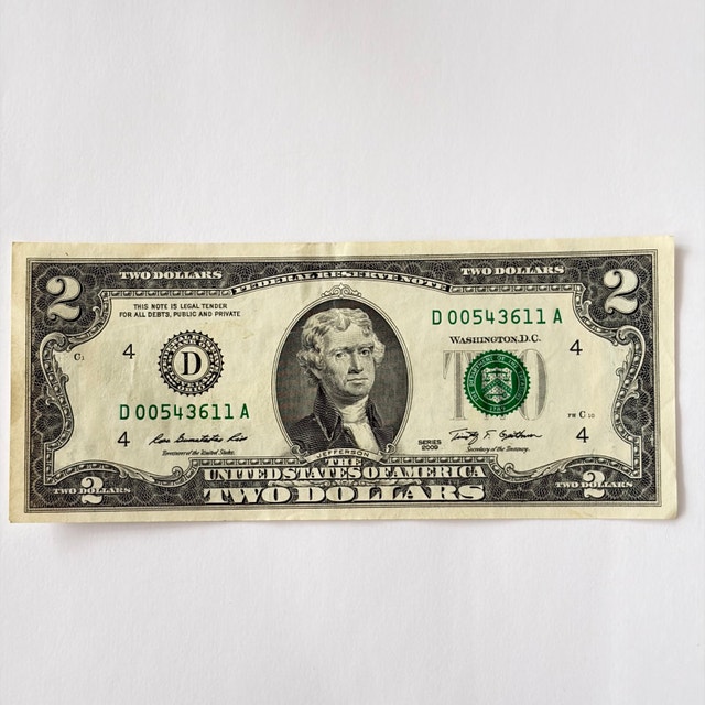 United States Two Dollar Bill