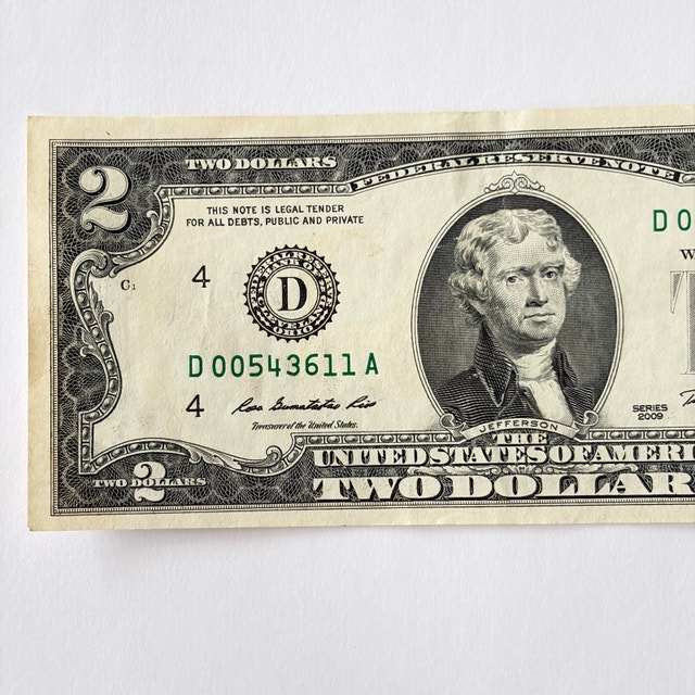 United States Two Dollar Bill - photo 3