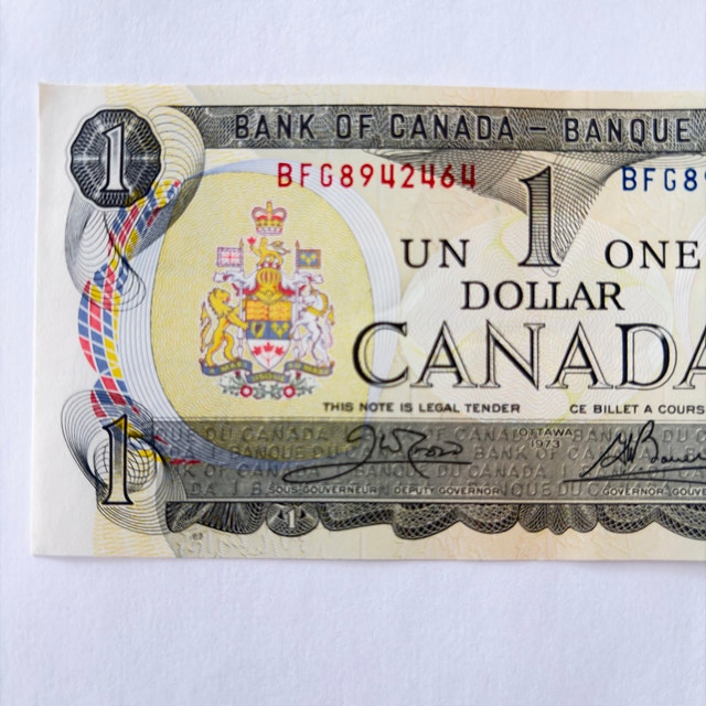 Bank of Canada 1973 One Dollar Bill - photo 3