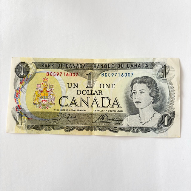 Bank of Canada 1973 One Dollar Bill