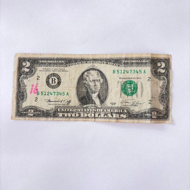 United States Two Dollar Bill 1976