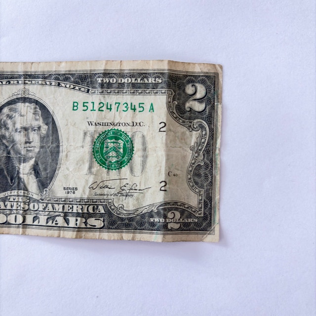 United States Two Dollar Bill 1976 - photo 2