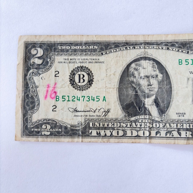 United States Two Dollar Bill 1976 - photo 3