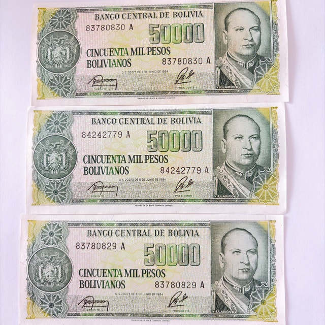 Banco Central de Bolivia 50000 Pesos Bolivianos