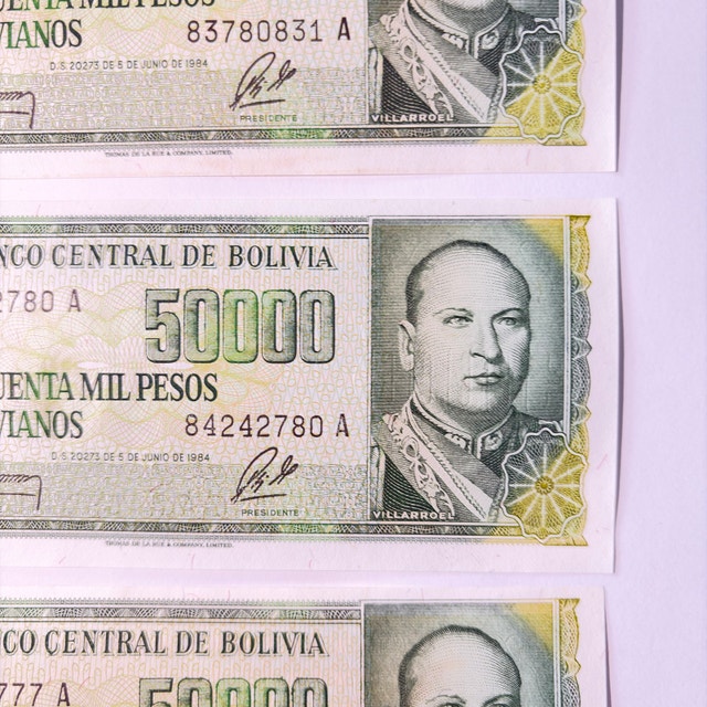 Banco Central de Bolivia 50000 Pesos Bolivianos Set - photo 3