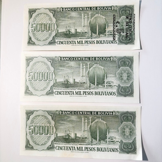 Banco Central de Bolivia 50000 Pesos Bolivianos Set - photo 4