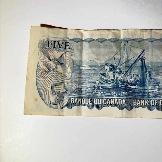 Bank of Canada $5 Note 1972 - photo 5