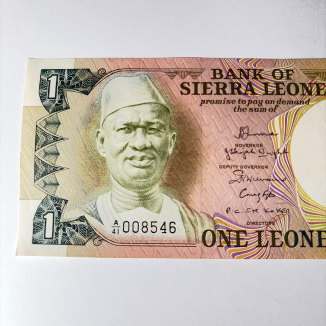 Bank of Sierra Leone 1 Leone Banknote