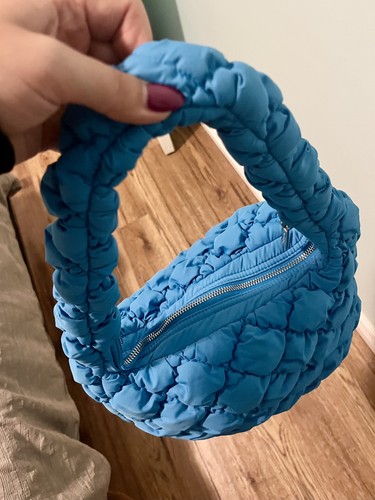 Aritzia Babaton Curator Bag Cobalt Blue Quilted Puffer - photo 2