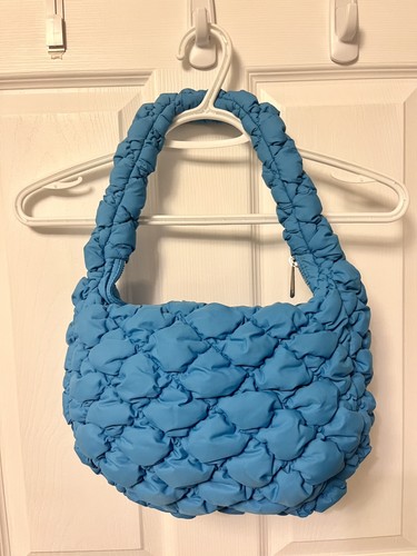 Aritzia Babaton Curator Bag Cobalt Blue Quilted Puffer - photo 3