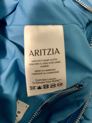 Aritzia Babaton Curator Bag Cobalt Blue Quilted Puffer - photo 4