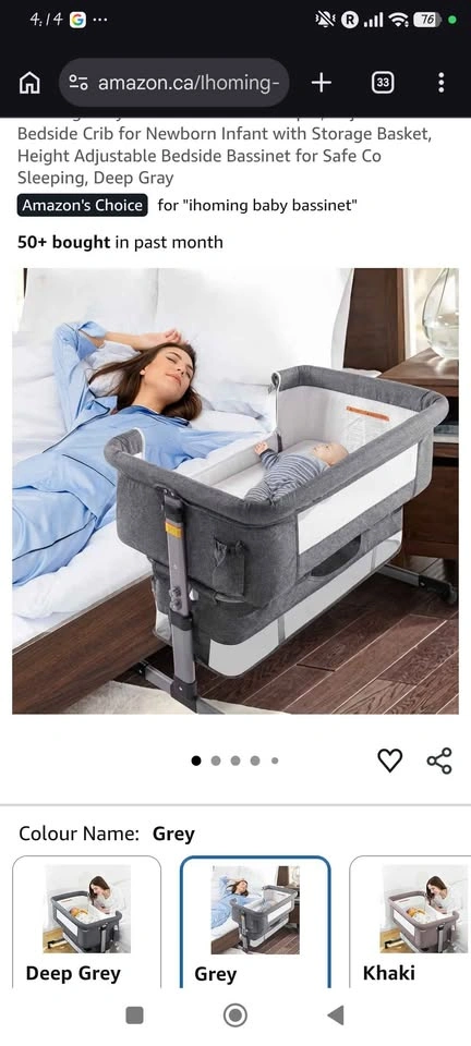 Ihoming 3-in-1 Bedside Bassinet - photo 3