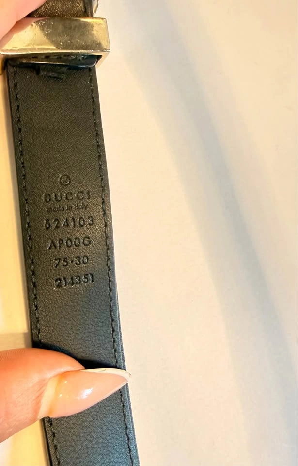 Authentic Gucci Women's Double G Torchon Leather Belt - photo 3