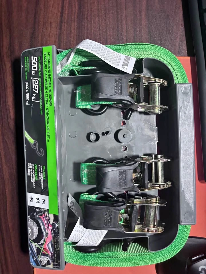 3- 14' Standard Ratchet Tie Down straps