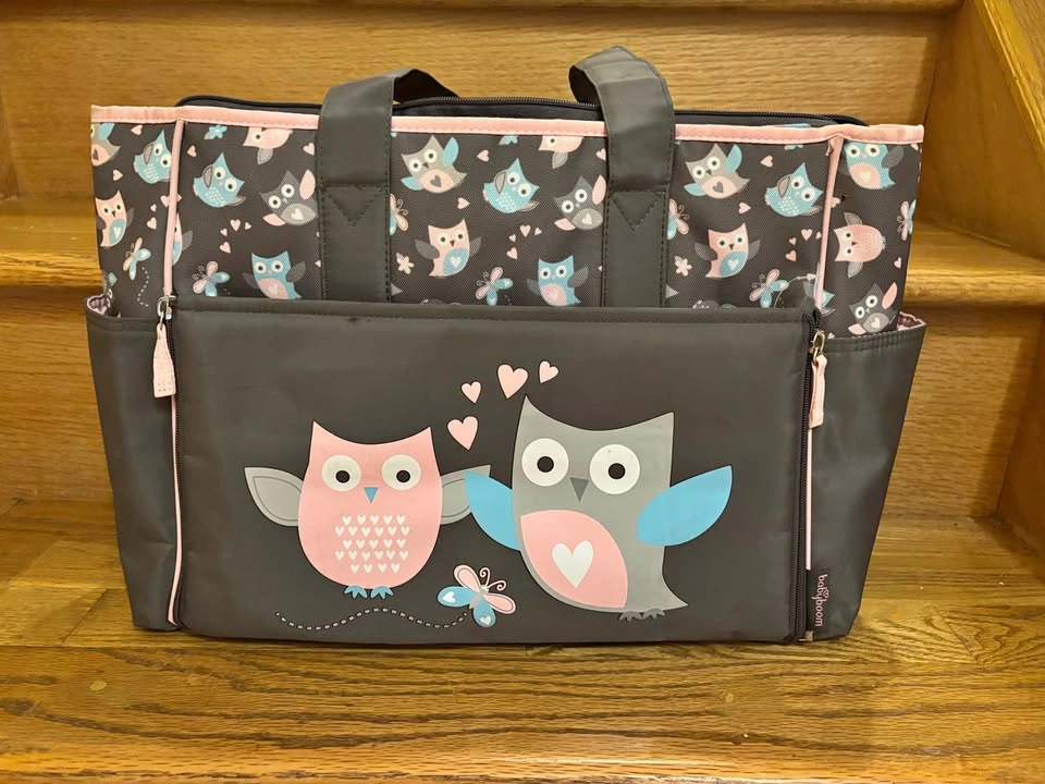 👜 Baby Boom Diaper Bag with Changing Pad – Owl Design