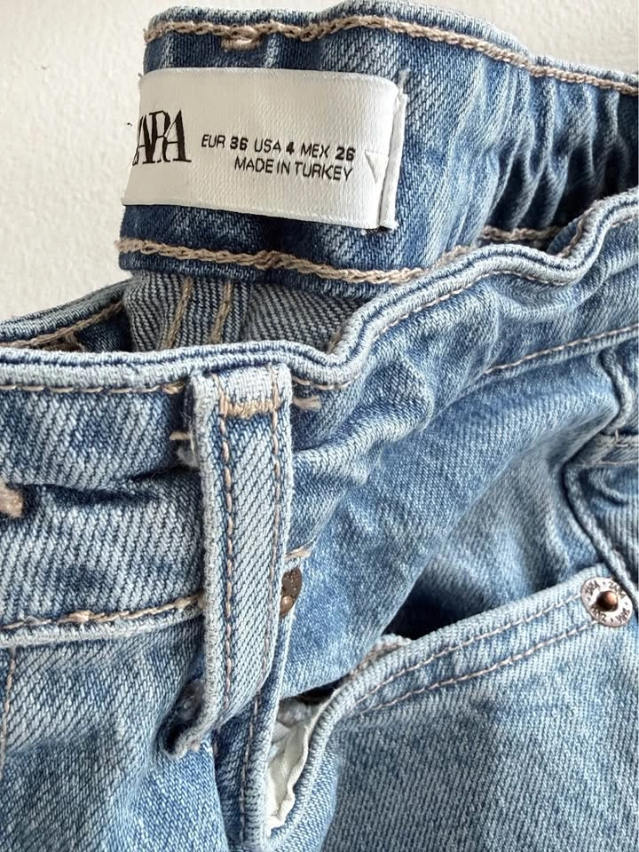 Zara High-Waisted Mom Fit Jeans (Size 36 / US 4) – Set of 2 - photo 2