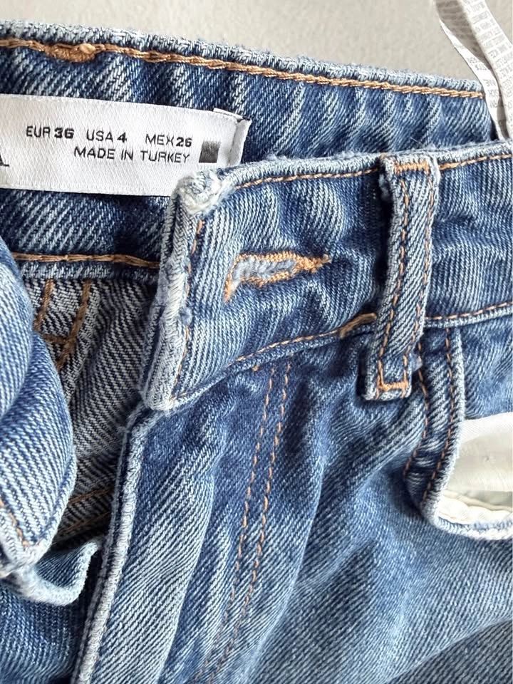 Zara High-Waisted Mom Fit Jeans (Size 36 / US 4) – Set of 2 - photo 3