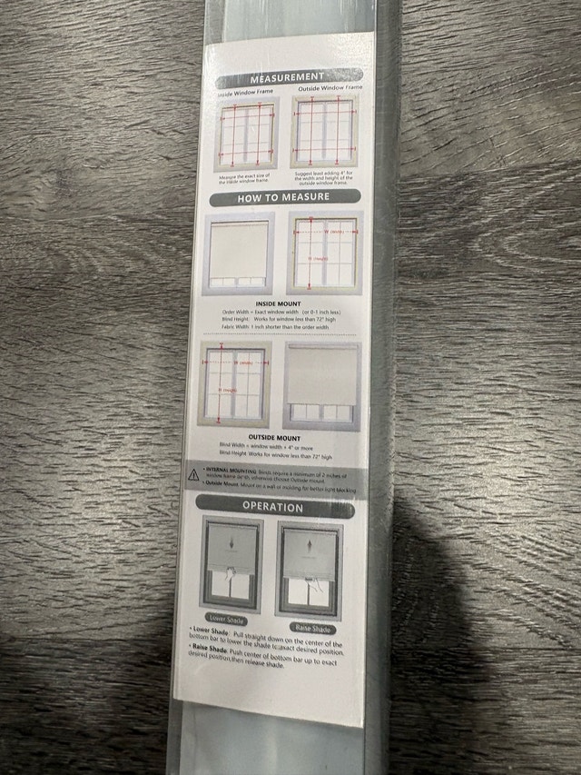 Bwerociq Cordless Blackout Roller Shades - 26 W x 72 H - NEW - photo 2
