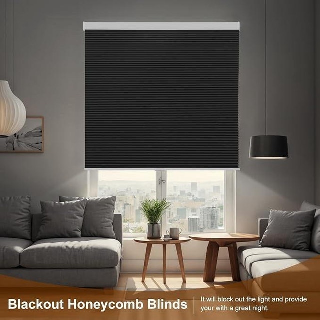 KCO Cordless Cellular Blinds - Black - NEW - photo 3