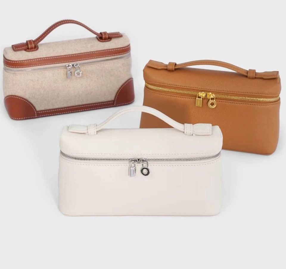LP Extra Pocket Leather Vanity Bag white - photo 3