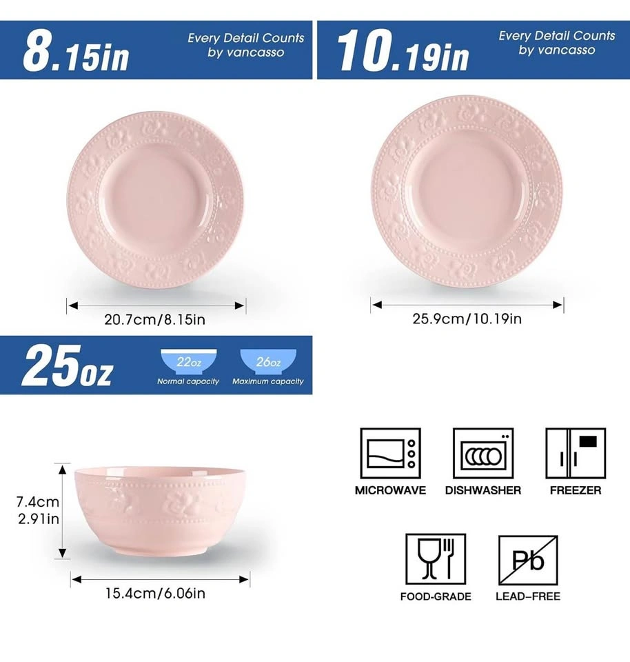 12 Piece Ceramic Dish Sets for Kitchen - photo 3