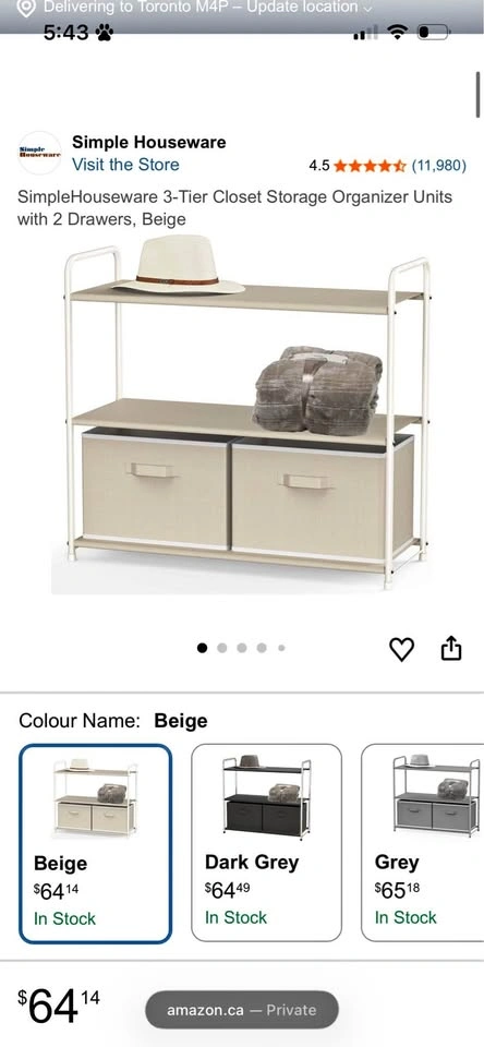 Closet Storage Organizer
