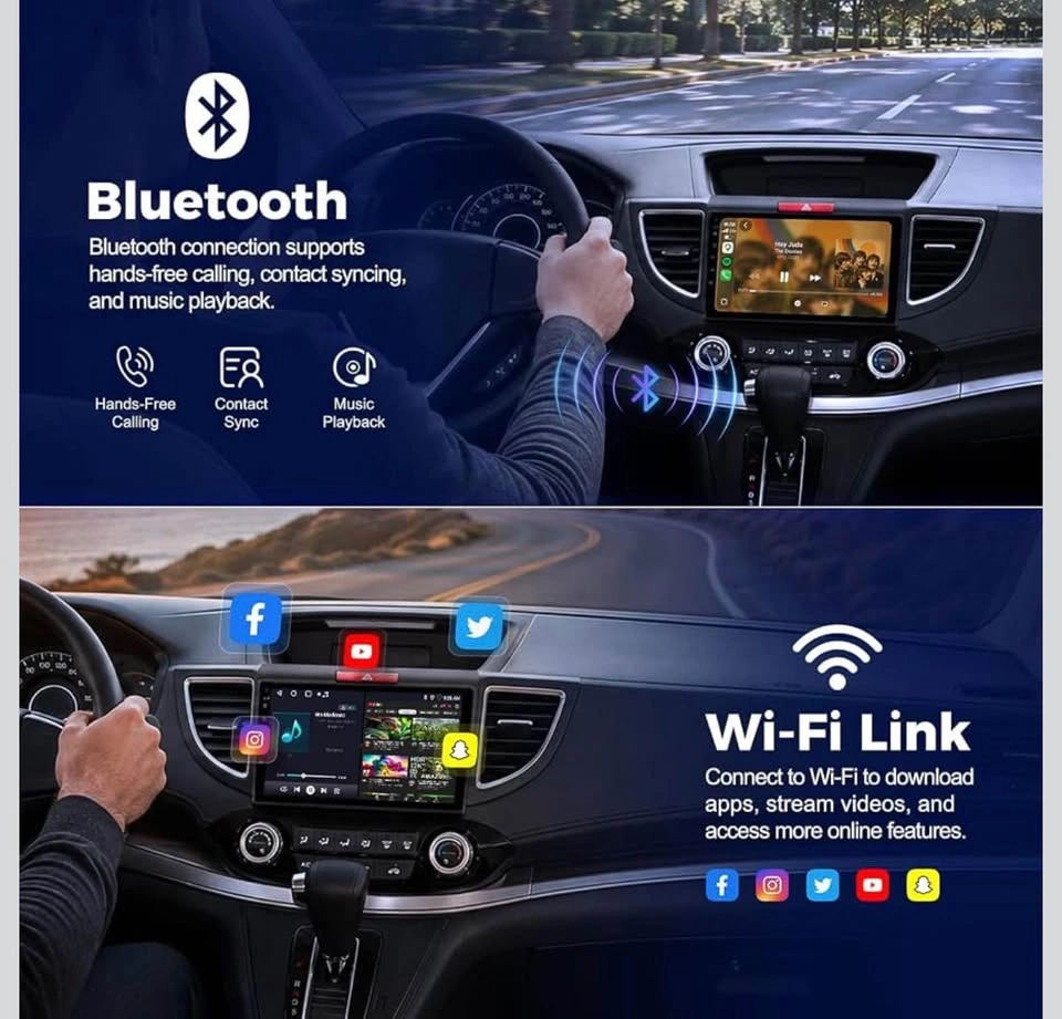 9" Car Radio Stereo Carplay Screen Upgrade for Honda CRV - photo 5
