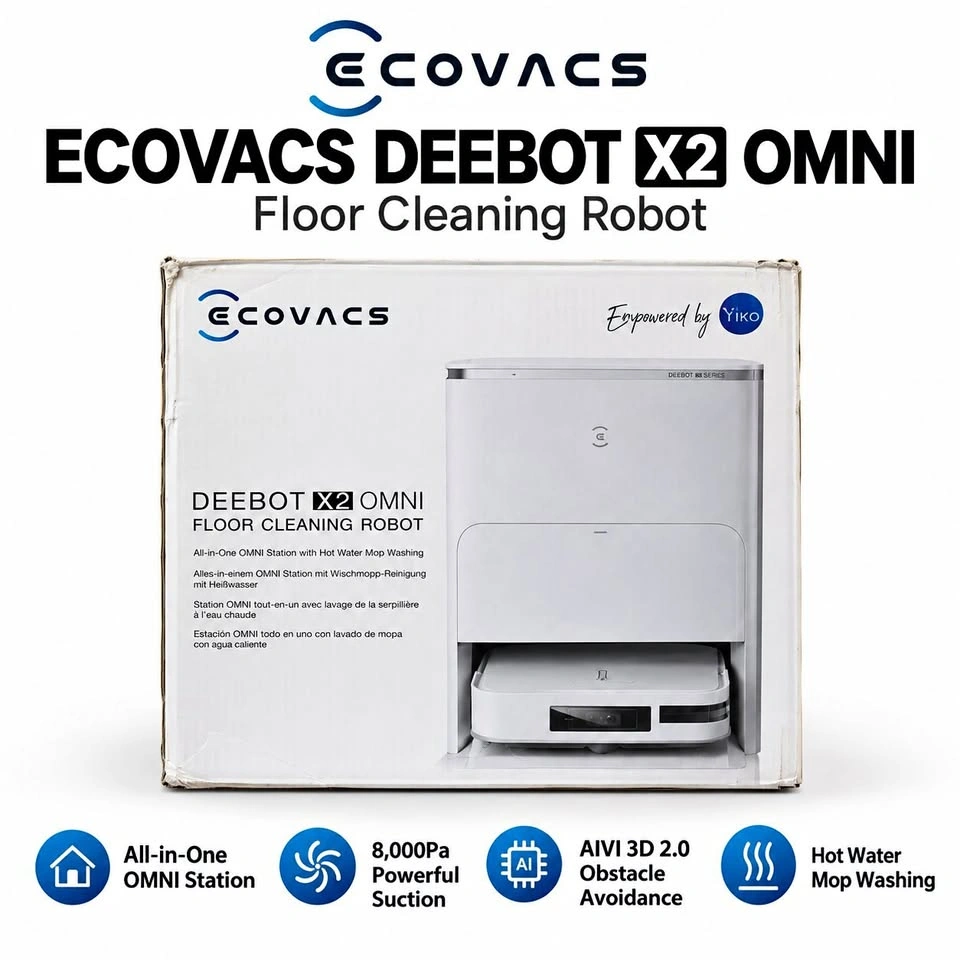ECOVACS DEEBOT X2 OMNI Floor Cleaning Robot – Open Box