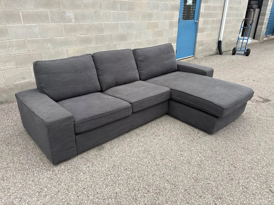 Grey Sectional Sofa with Reversible Chaise - Delivery Available - photo 2
