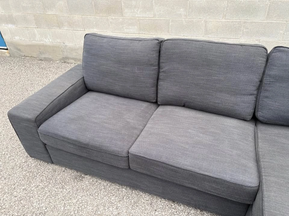 Grey Sectional Sofa with Reversible Chaise - Delivery Available - photo 5
