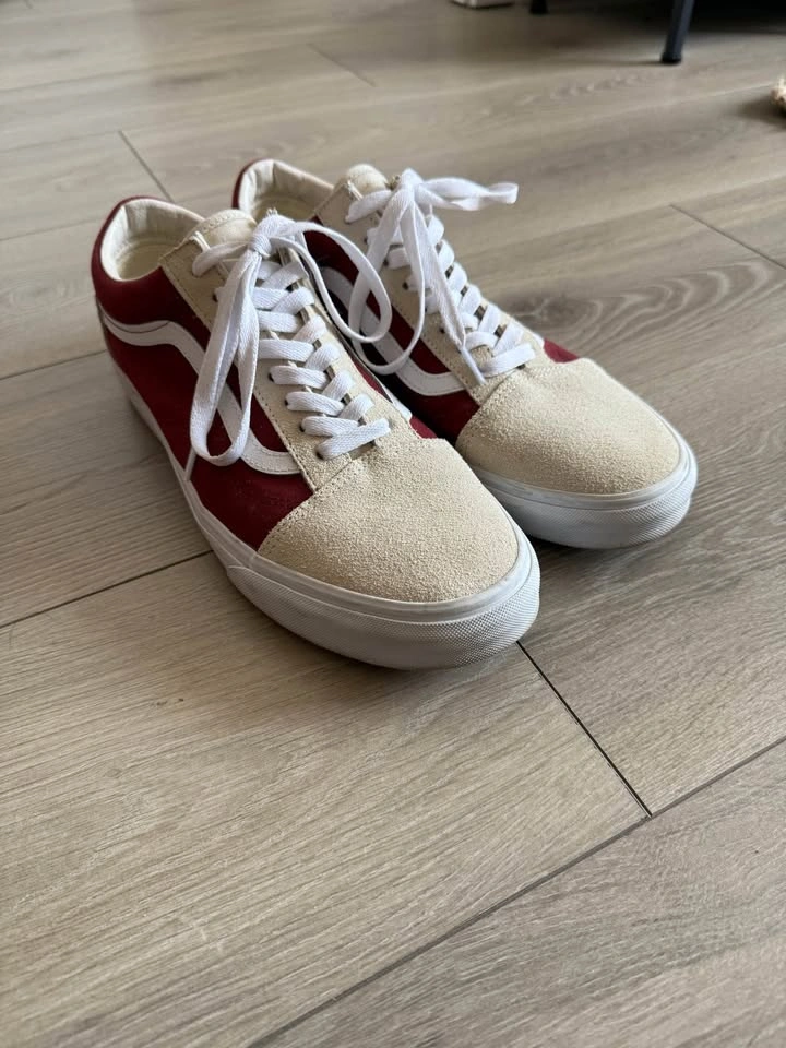 Vans Old Skool Red/Cream Suede Sneakers - 11.5 - photo 2