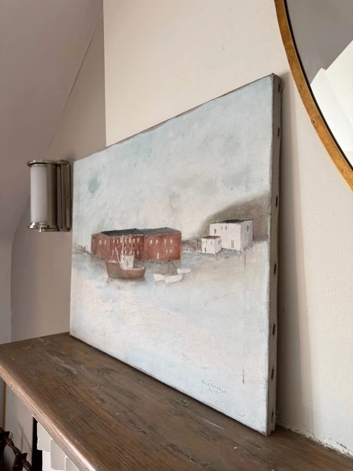 1979 Original Signed “A Fishing Cove” Painting 18x24 - photo 4