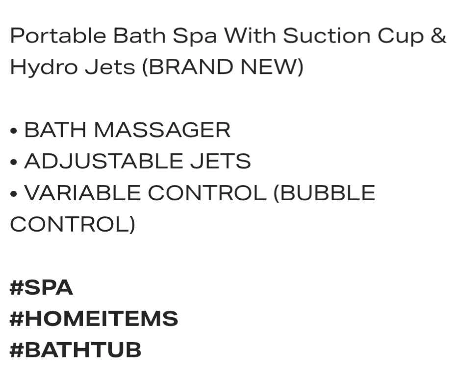Portable Bath Spa With Suction Cup & Hydro Jets - photo 4
