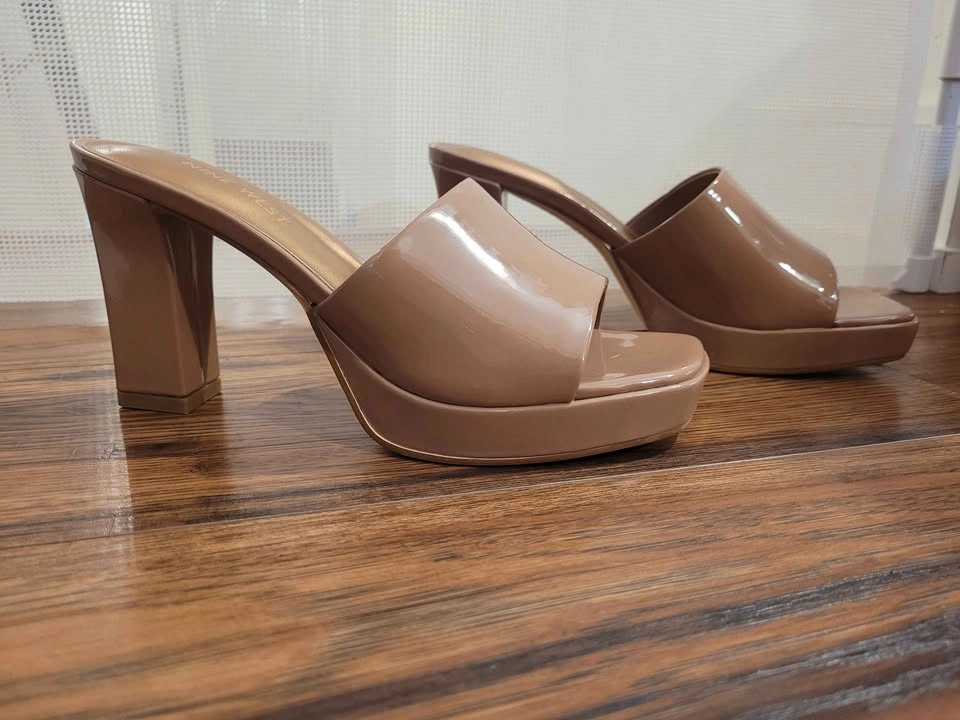 Nine West Nude Patent Platform 3.5 Inch Heels - photo 3